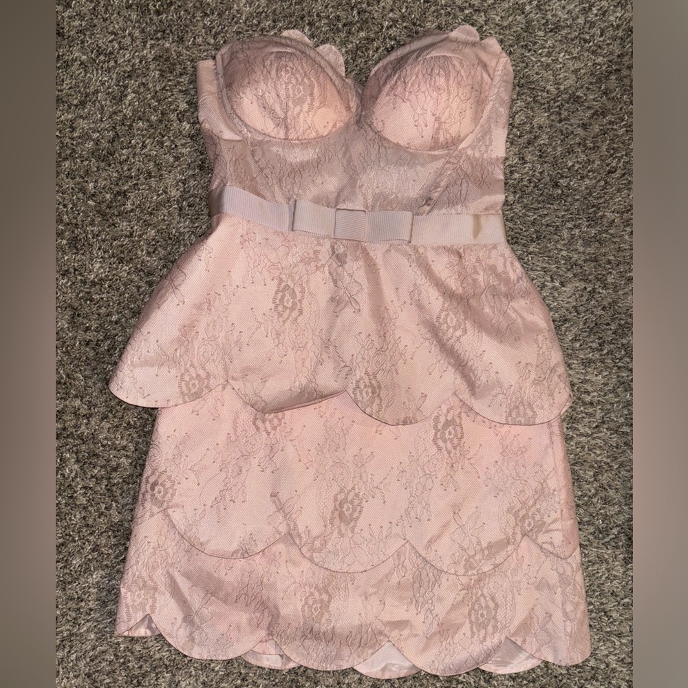 Bustier pastel pink dress